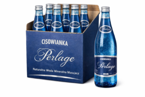 Woda Cisowianka 0.7l Perlage gazowana szklana butelka karton 12 butelek