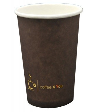 Kubek papierowy z nadr. COFFEE 4 YOU 250ml, op.100szt.