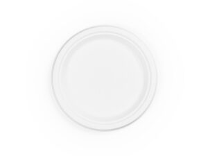 Talerz z trzciny cukrowej _23cm. biały. op. 50 szt. 100% biodegradowalny