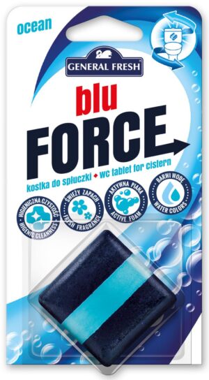 Kostka do WC GENERAL FRESH BLU FORCE do spłuczki kwadrat 50g MORZE