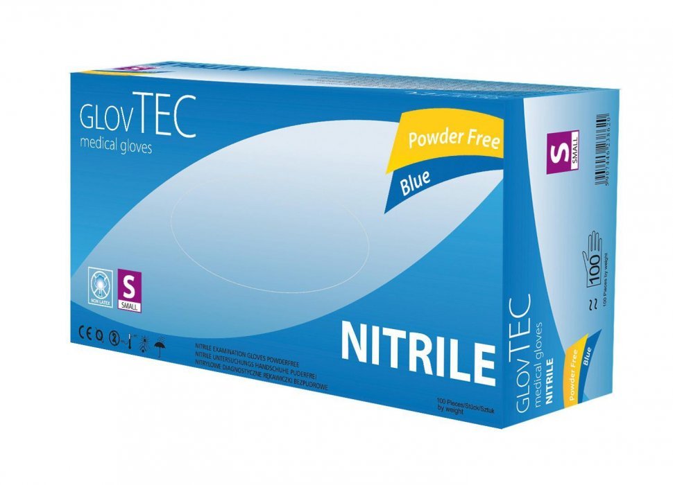 Rękawice diagnostyczne Nitrile niebieskie 100szt. rozmiar M *