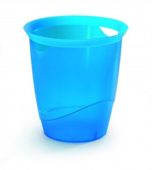 Kosz na śmieci TREND 16 l. niebieski przezroczysty