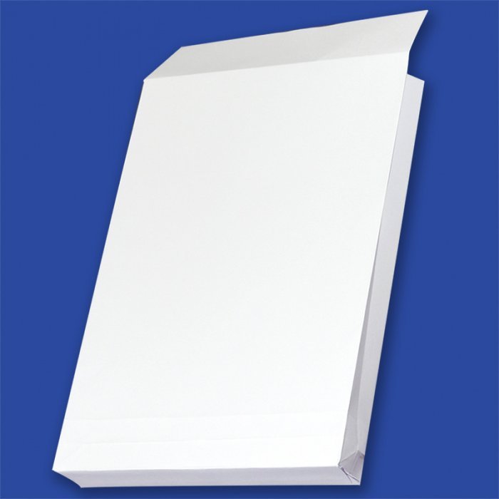 Koperta E4 HK RBD biała (250) (odrywany pasek. rozszerzany bok)