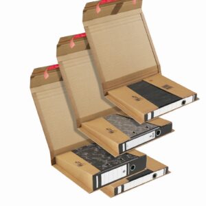 Uniwersalne opakowanie tekturowe brązowe HK do segregatorów 35-80 mm 320x290x35-80 / 365x300x-85mm