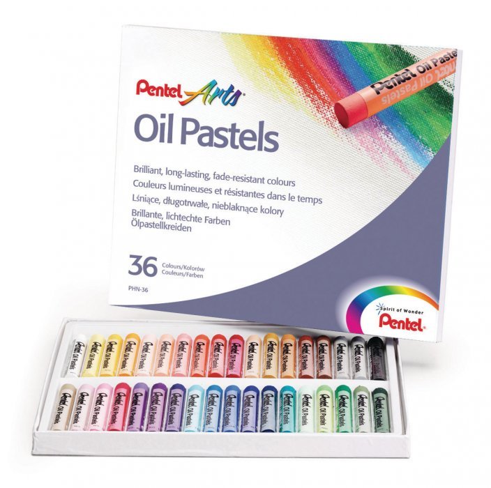 Kerdki pastele olejne Pentel 36 kolorów