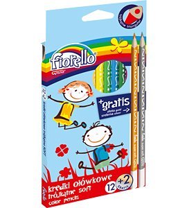 Kredki FIORELLO Super soft 12 kolorów trójkątna 170-2150