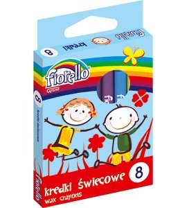 Kredki FIORELLO świecowe 8 kolorów 170-1382