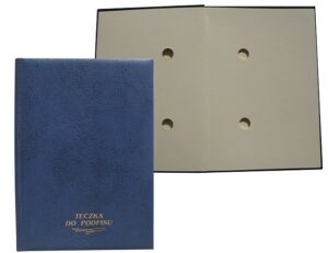 Teczka do podpisu Warta 10 kart granat