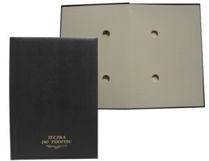Teczka do podpisu Warta 10 kart czarna