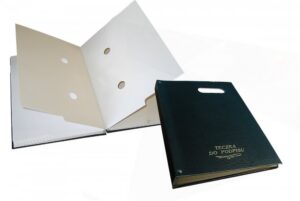 Teczki do podpisu 20k z okienkiem (czarne) WARTA 1825-920-033