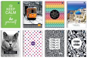 Kołonotatnik  B5 160 kartek twarda oprawa kolor index