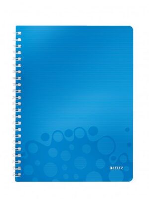 Kołonotatnik Leitz WOW. A4. w kratkę. z okładką z PP 80 kartek niebieski