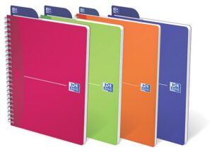 Kołonotatnik OXFORD MY COLOURS 90 kartek PP kratka rozmiar 90x140mm