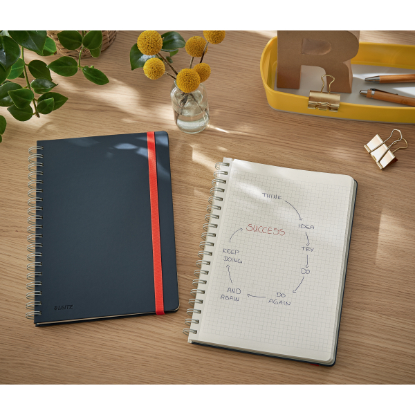 Kołonotatnik Leitz Cosy. B5. kratka. szary - obrazek 2