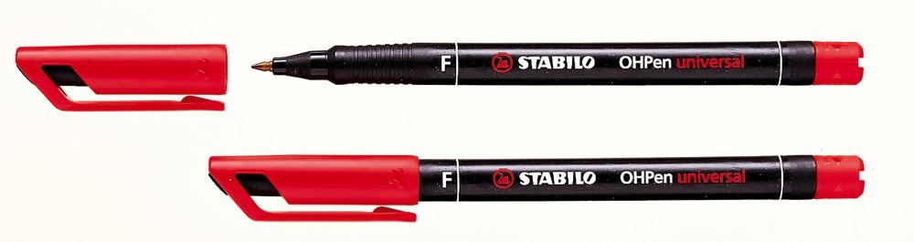 Foliopis Stabilo OHP 842/40 "F" czerwony