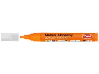 Marker akrylowy końcówka ścięta 2-5mm pomarańczowy TOMA TO-402