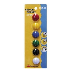 Magnesy kolorowe rozmiar 20mm (6szt)