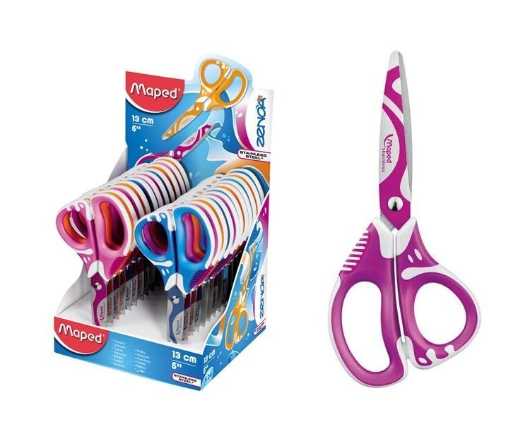 Nożyczki szkolne MAPED ZENOA FIT asymetryczne 13cm