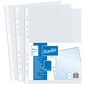 Koszulki BANTEX A4+ MAXI (50szt) 22x30cm