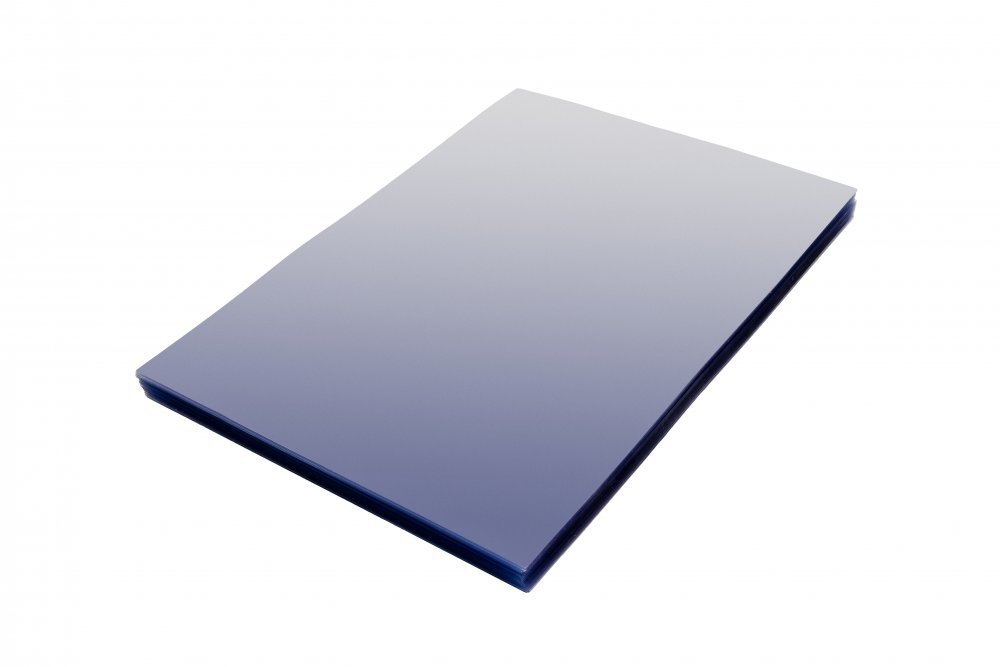 Folia do bindowania PVC grubość 200mic op 100szt przeroczysto niebieska