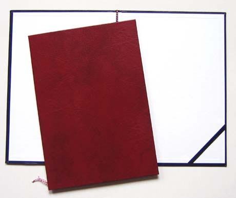 Okładka do dyplomu bez napisu bordowa Warta