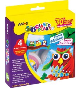 Masa plastyczna CIASTO PLASTO 4kolory
