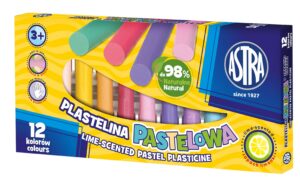 Plastelina ASTRA 12koloró pastel. zapach limonki