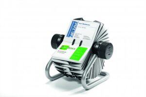 Wizytownik VISIFIX obrotowy na 400 wizytówek srebrny