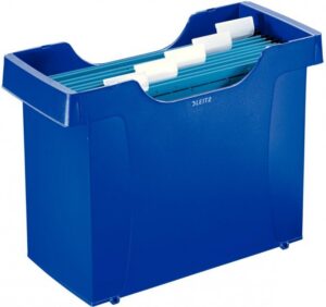 Kartoteka na teczki zawieszane Leitz Plus niebieska