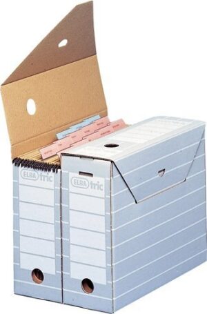 Karton ELBA archiwizacyjny TRIC UNIWERSALNY na dokumenty szerokość 10 cm. Szary