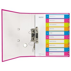 Przekładki  Leitz WOW plastik do nadruk. tekstu na kartę. 1-10