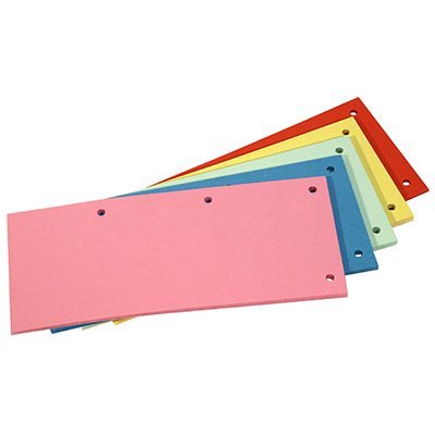 Przekładki kartonowe 1/3 A4 niebieskie 100 sztuk