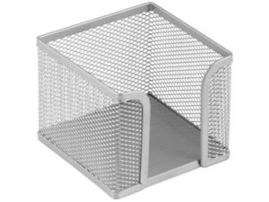 Przybornik na karteczki DATURA siatka srebrny