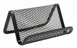 Przybornik na wizytówki DATURA siatka czarny