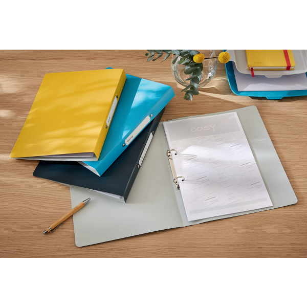 Segregator 2ringowy Leitz Cosy. szer. 32 mm. żółty - obrazek 2