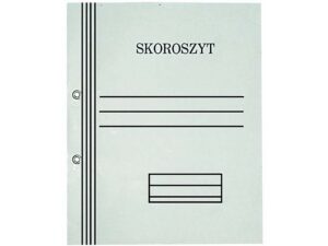 Skoroszyty kartonowe OCZKO wpinane pełne białe 50szt 350g