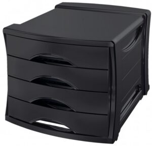Pojemnik Europost Vivida z 4 szufladami . czarny