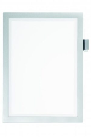 DURAFRAME NOTE A4 Samoprzylepna ramka informacyjna do bezpośredniego opisywania srebrna