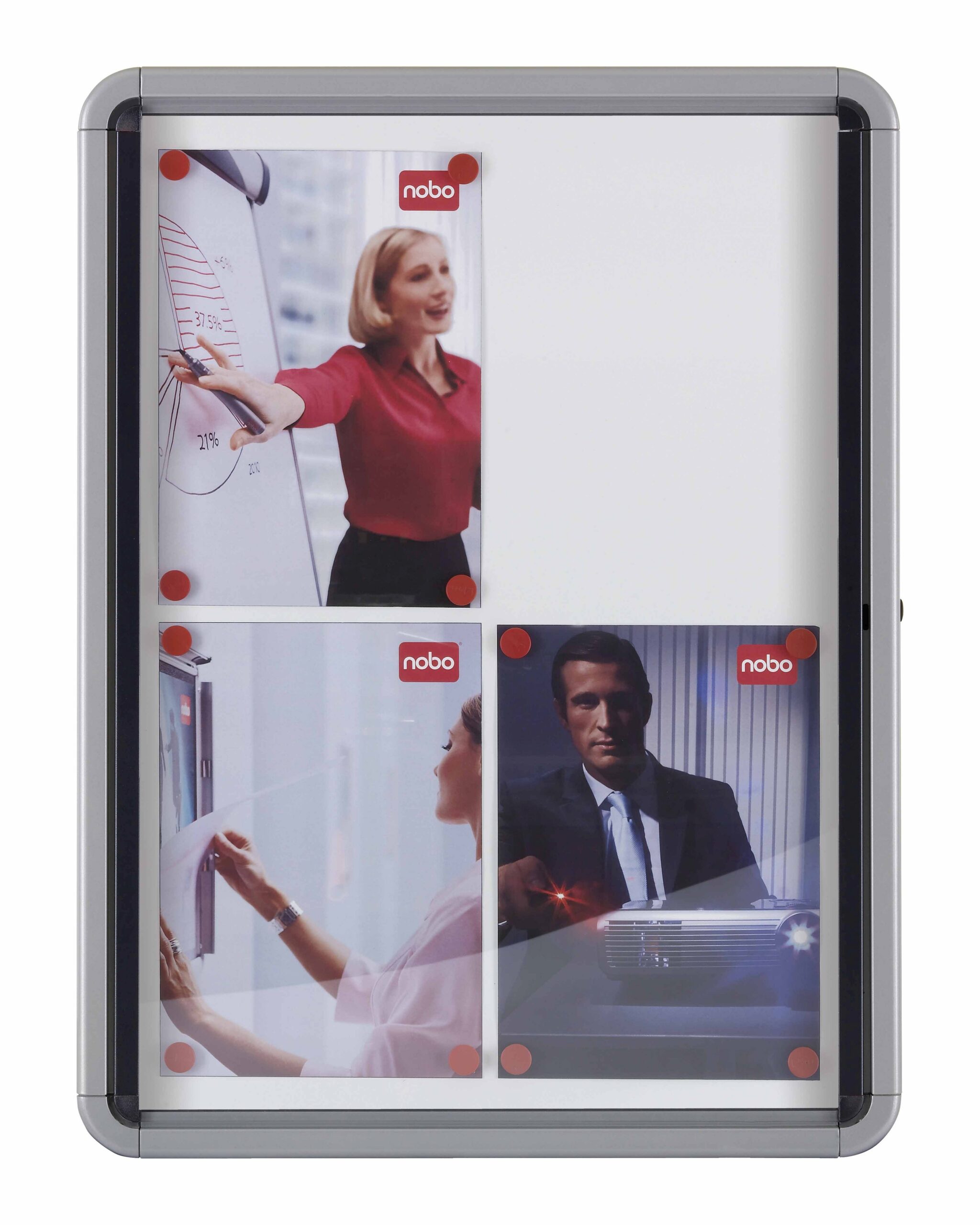 Szklana magnetyczna gablota wewnętrzna Nobo 6 x A4