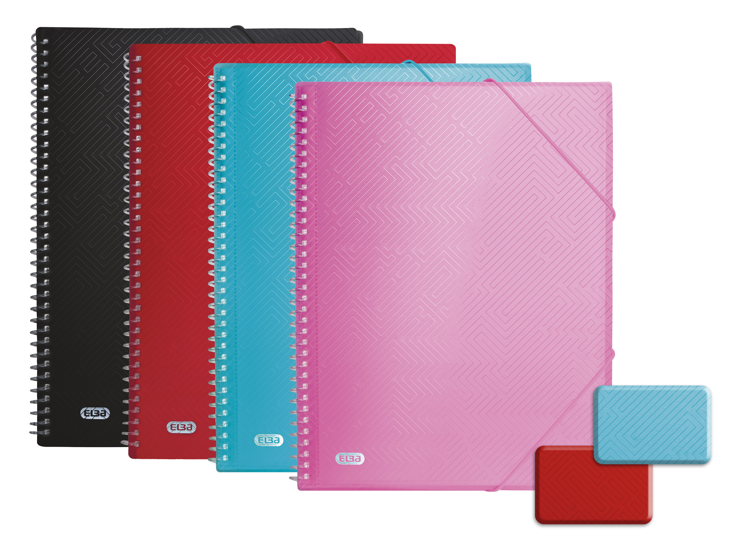 Album ELBA URBAN ofertowy 40 koszulek. A4. plastikowa spirala. na gumki czarny