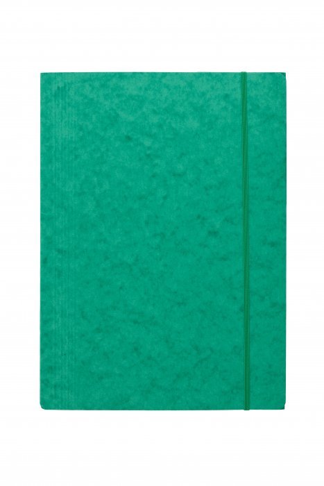 Teczka preszpanowa A4 z gumką prostą zielona