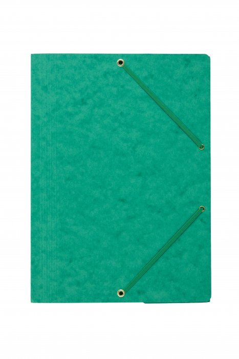 Teczka preszpanowa A4 z gumką na rogach zielona