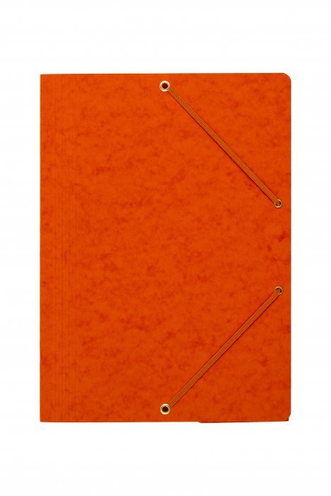 Teczka preszpanowa A4 z gumką na rogach pomarańczowa