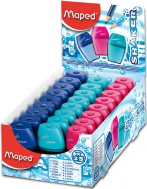 Temperówka MAPED SHAKER plastikowa z pojemnikem jeden otwór