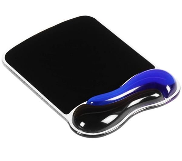 Podkładka pod mysz i nadgarstek DUO GEL czarno niebieska
