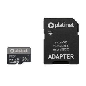 Karta pamięci Micro SDhc + adapter 128GB class10 UIII A1 90MB/s Platinet PMMSDX128UIII