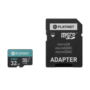 Karta pamięci Micro SDhc + adapter 64GB class10 UIII A1 90MB/s Platinet PMMSD32UI