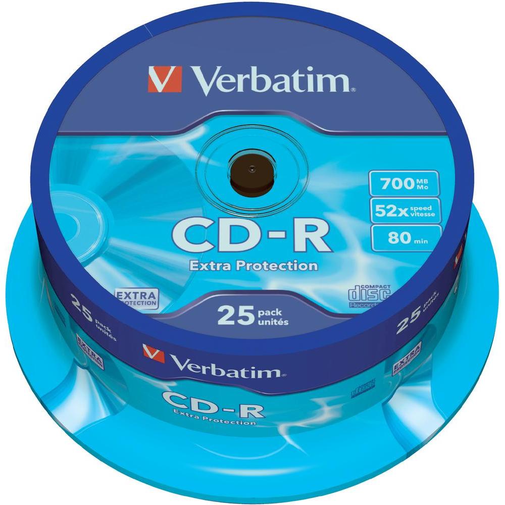 Płyta CD-R VERBATIM CAKE(25) Extra Protection 700MB x52 43432