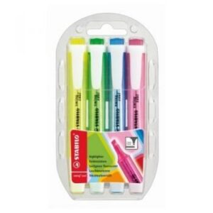Zakreślacz STABILO swing cool. fluorescencyjny. zestaw 4 szt. w etui
