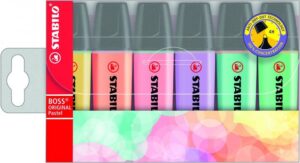 Zakreślacz STABILO BOSS ORIGINAL. kolory pastelowe. komplet 6 szt.